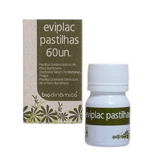 Evidenciador de Placa Pastilhas 60 Unidades Eviplac Biodinâmica