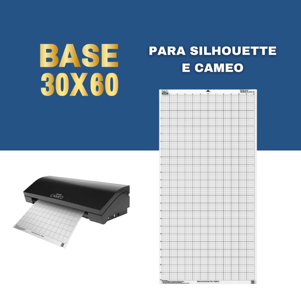 Base De Corte 30x60 Com Cola Cameo Silhouette Artesanato