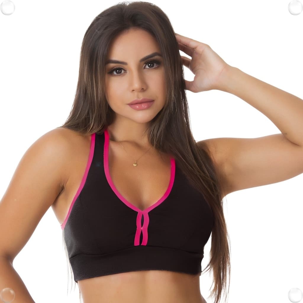 Topper Fitness Bojo removível Abertura Nas Costas