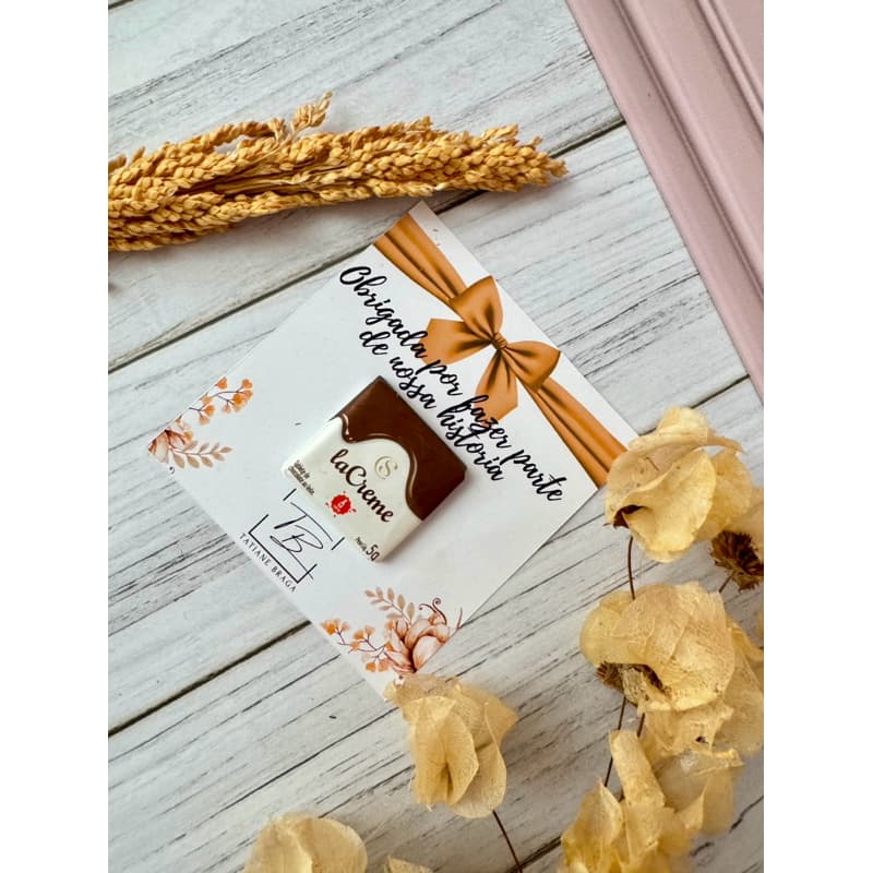 Cartão personalizado com tablet chocolate/Cacau Show