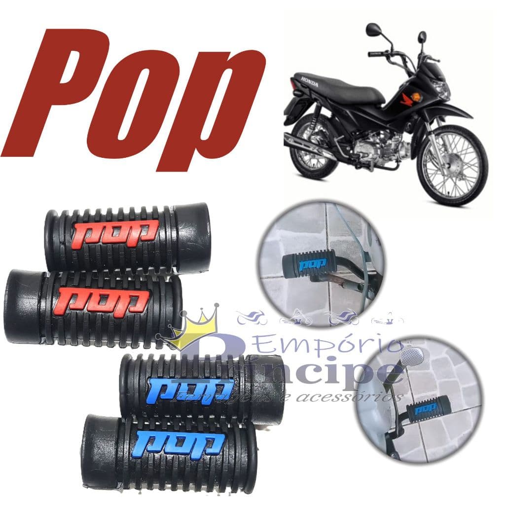 Par de borrachas do estribo para Pop 100 personalizadas pedaleiras dianteiras pedal dianteiro - Par