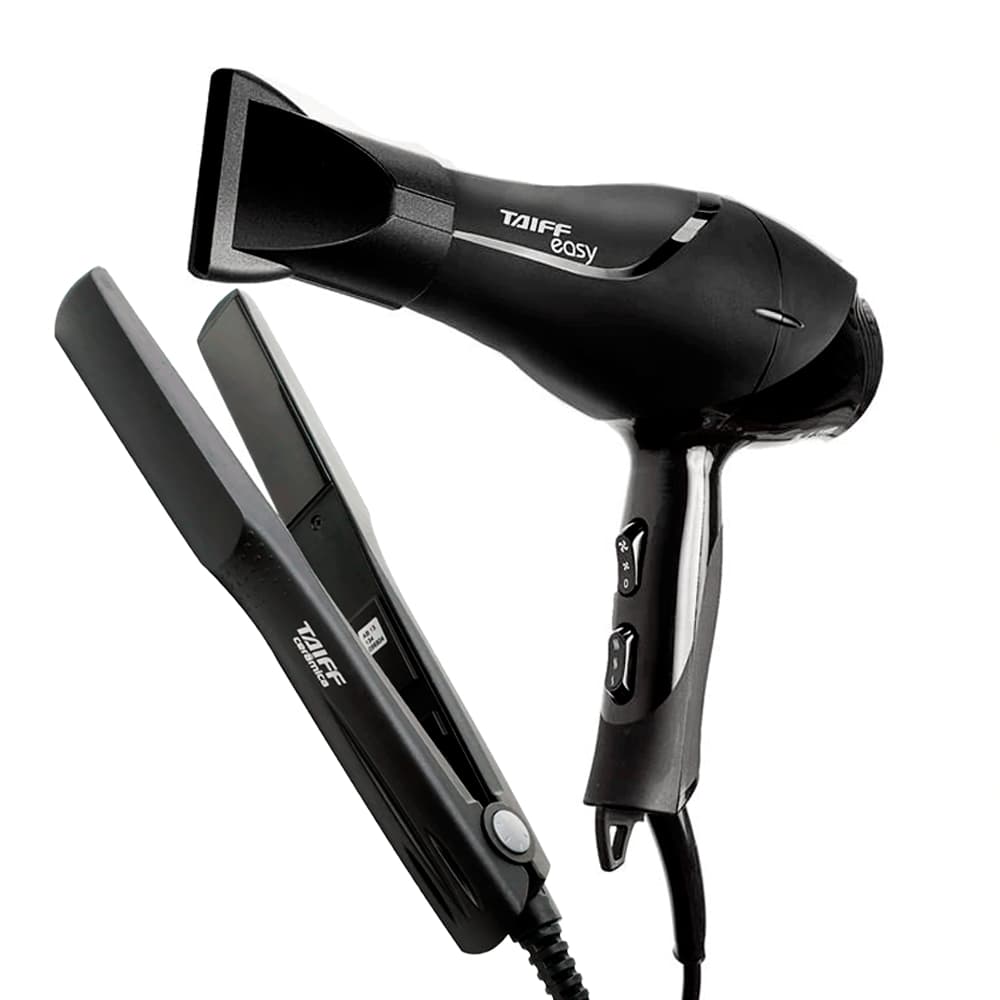 Kit Taiff Secador Easy 1700W + Prancha Taiff Cerâmica 180ºC 127V ou 220V