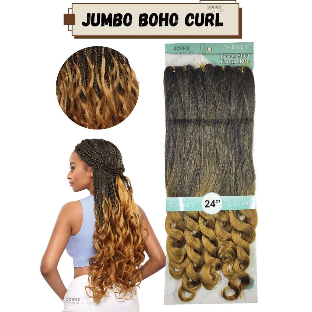Cabelo Boho Curl Jumbo Jumbão Gypsy Braids Fibra Sintética Crochet Braids 400 Gramas