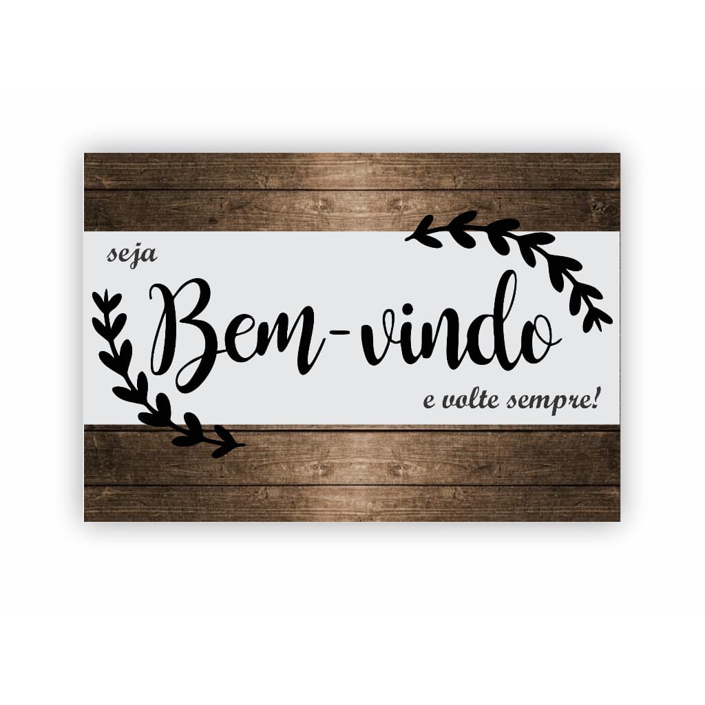 Placa de porta Bem Vindo Plaqueta Quadro para Porta