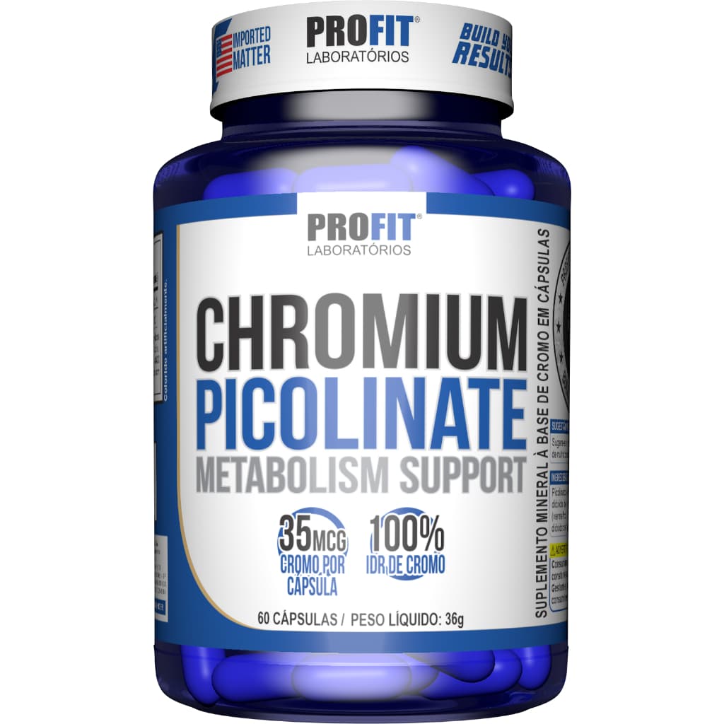 Picolinato De Cromo 60 cápsulas  - Chromium Picolinate - Profit Laboratórios