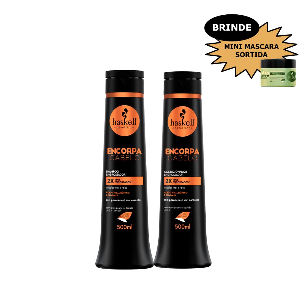 Kit Haskell Encorpa Cabelo Shamp + Cond 500ml