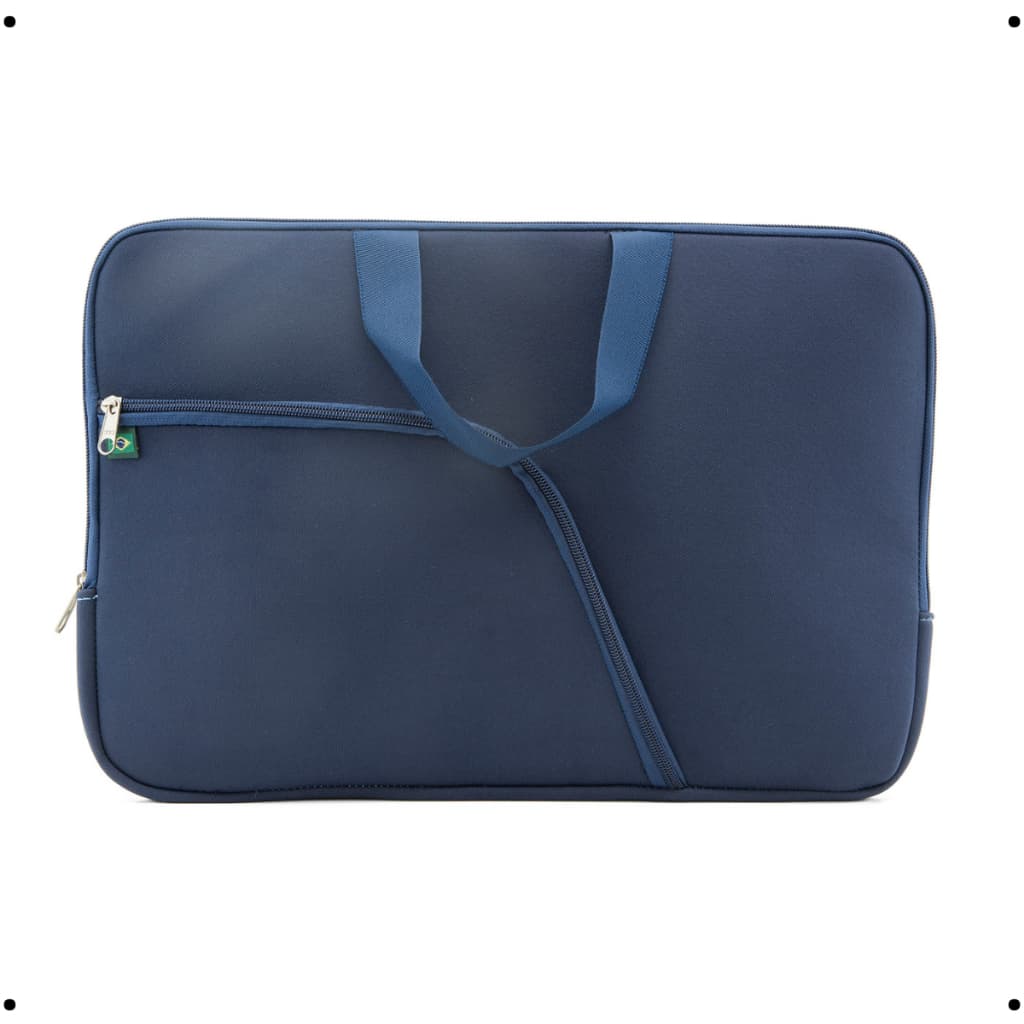 Capa Case Notebook 15.6 Pasta Azul Impermeável Resistente C/ Alça Bolso Externo Zíper