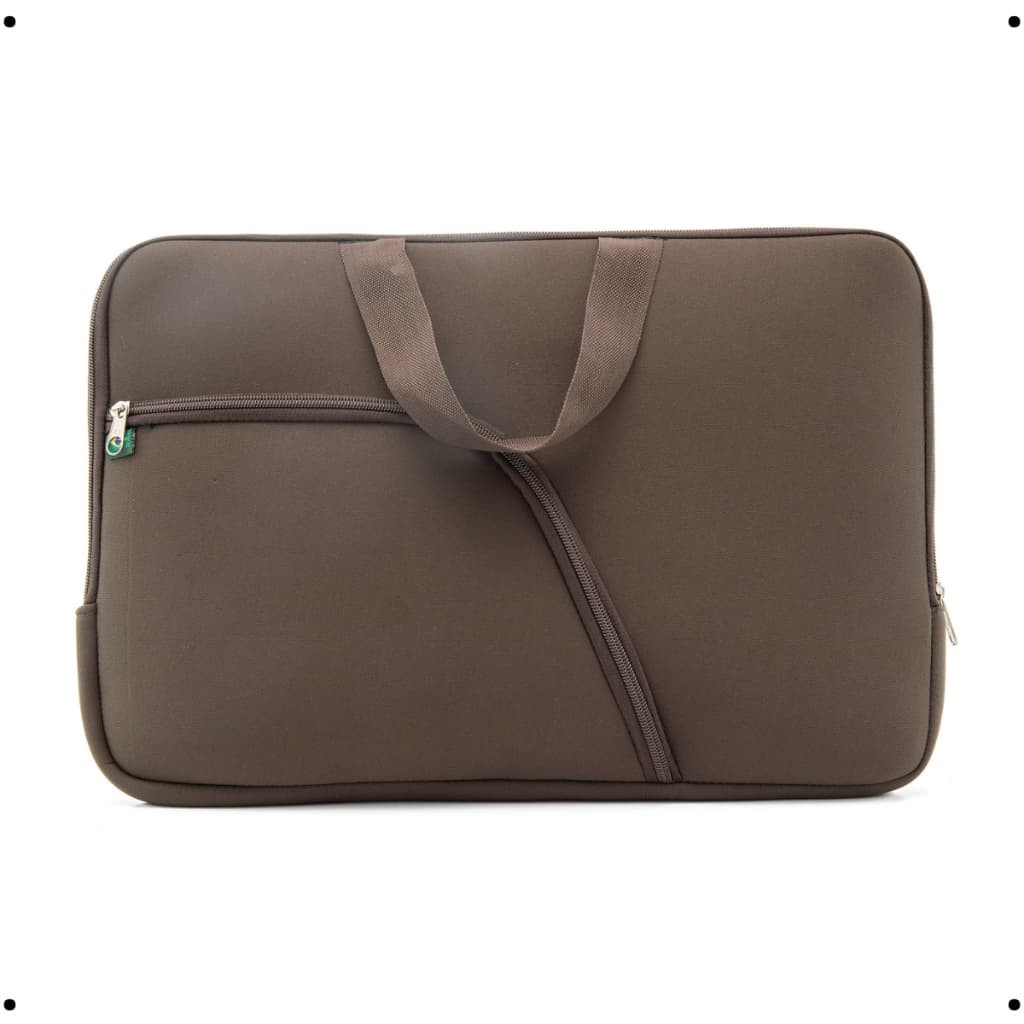 Capa Case Notebook Marrom 15.6 Pasta Impermeável Resistente 14/15/17 Polegadas C/ Alça Bolso Externo