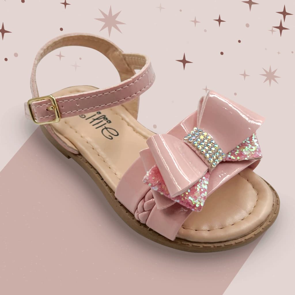 Sandália Menina Infantil Básica Casual Laços Millie