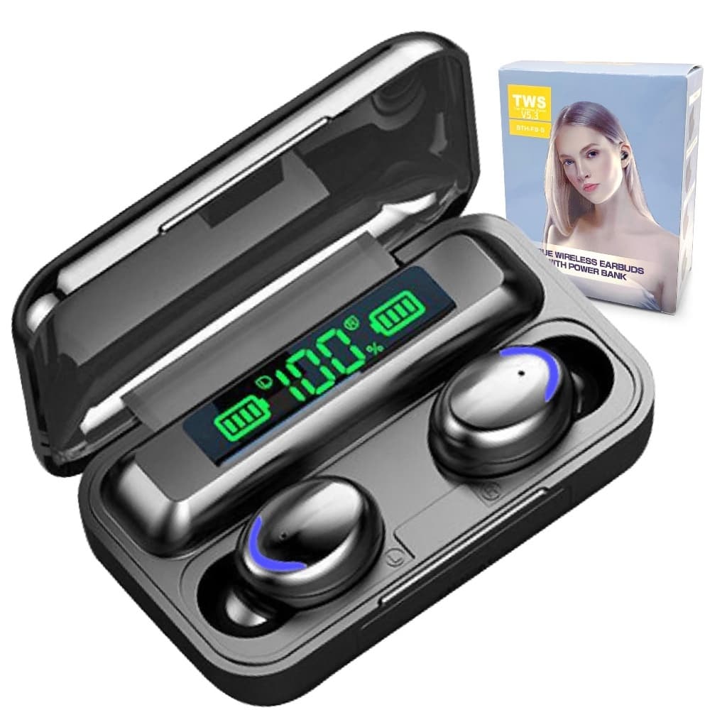 Fone De Ouvido Sem Fio IN-EAR Fone Bluetooth 5.0 Preto F9-5 TWS