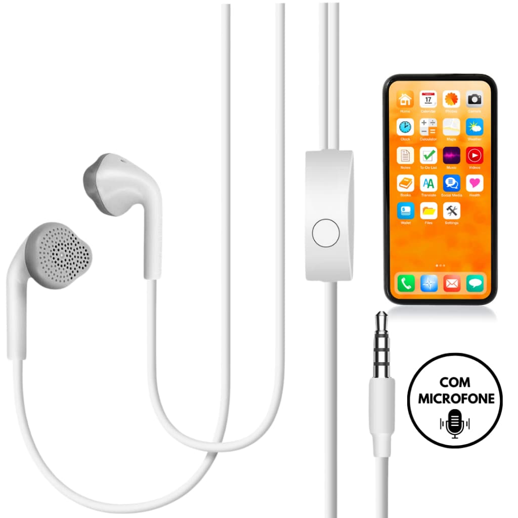 Fone De Ouvido Sem Fio Com Microfone Para Celular Tablet Notebook