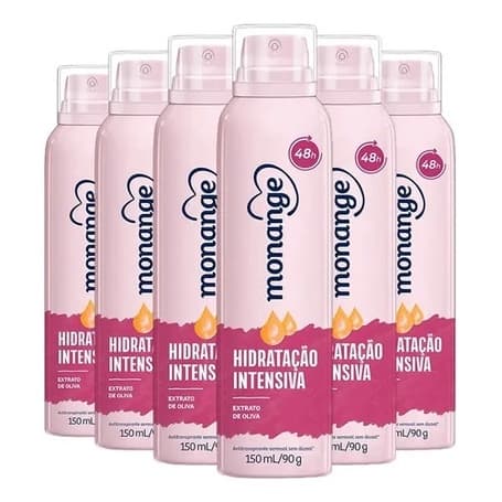 Kit 6x Desodorante Monange Aero Hidratação Intensiva 150ml
