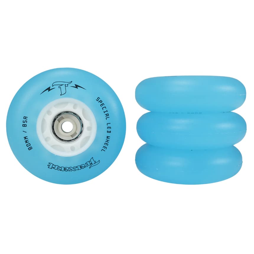 kit Completo de Jogo com 4 Rodas para Patins Led Special Inline Traxart 80mm 85A Profissional Cores