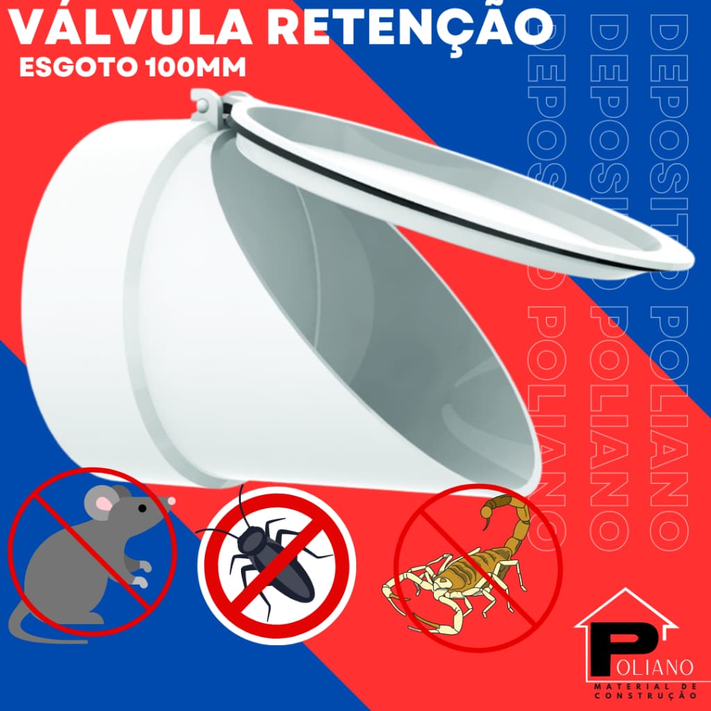 Válvula De Retenção Esgoto Ponta 100mm (4 Polegadas)