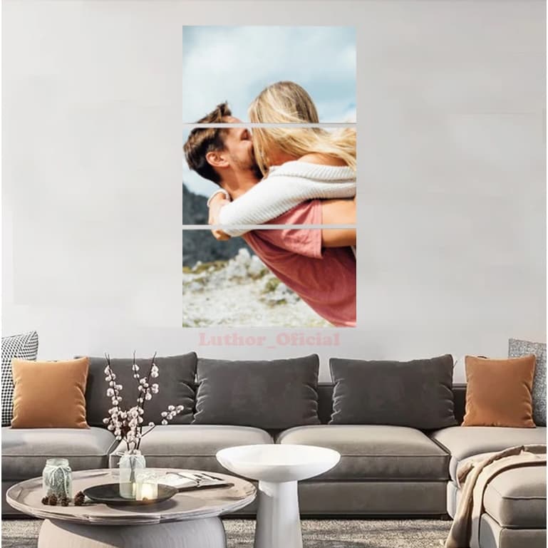Quadro com Foto Personalizado MDF Decorativo Presente Namorados Casamento Família