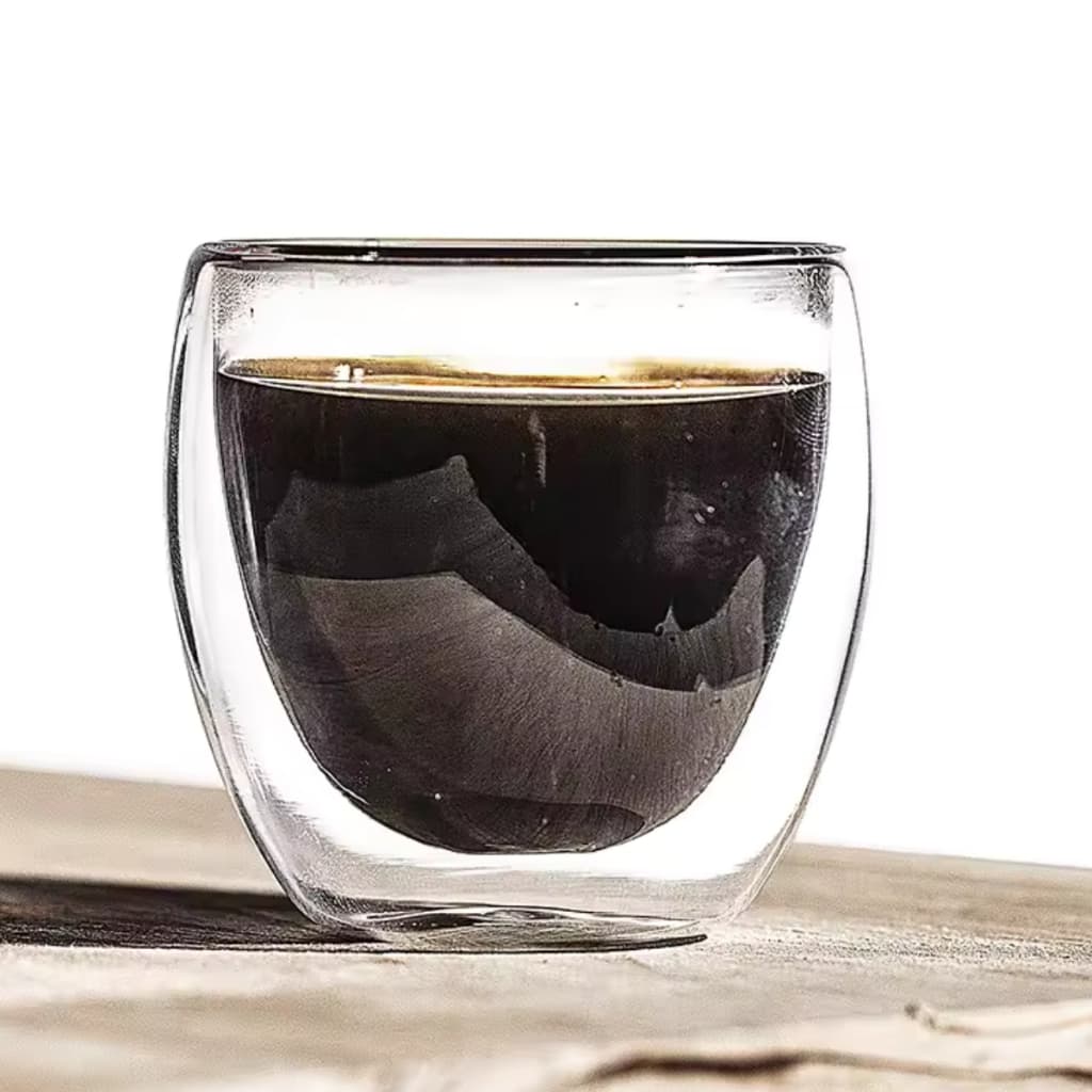 Copo de Vidro Borossilicato Duplo Parede Dupla Isolante Térmico Para Café Chá Kit Copos Quente, Fria