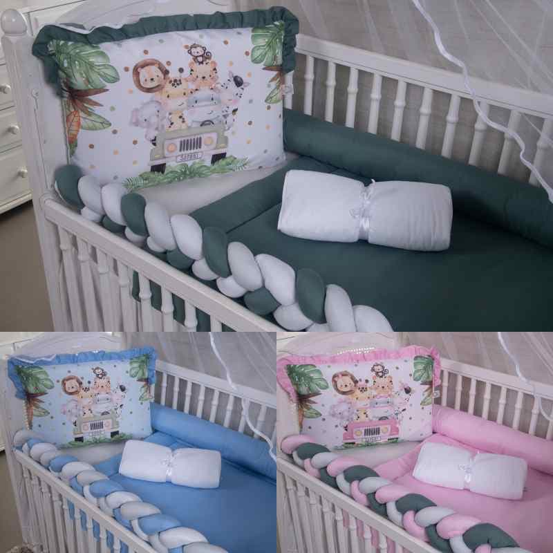 Kit de berço menino/menina Safari Sublimado Padrão Americano + Trocador NEW