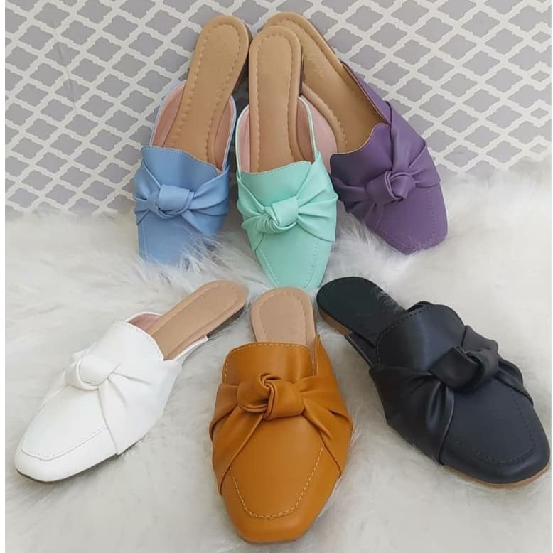 Mule Bico Quadrado Nó Central Feminino Love On Feet Shoes 34 Ao 40