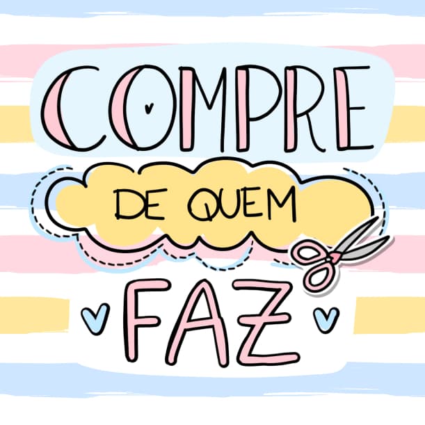 100 Etiquetas COMPRE DE QUEM FAZ Rotulos Personalizado Adesivo