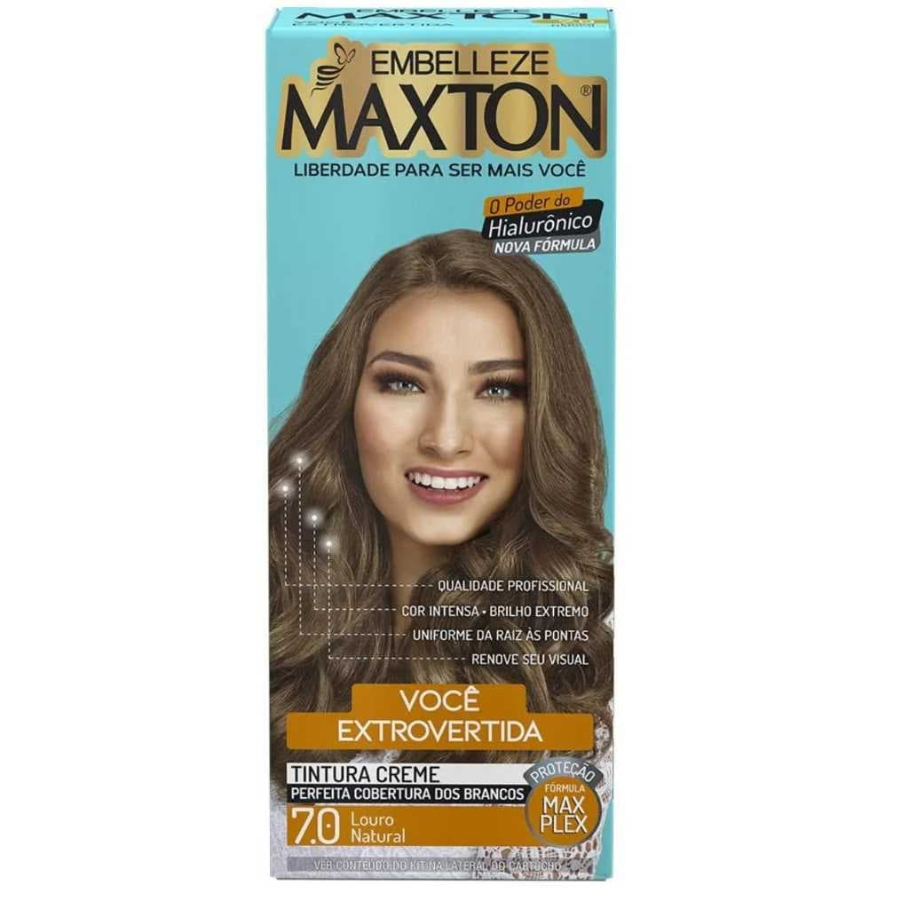 Tinta de Cabelo Maxton  Louro Natural  7.0