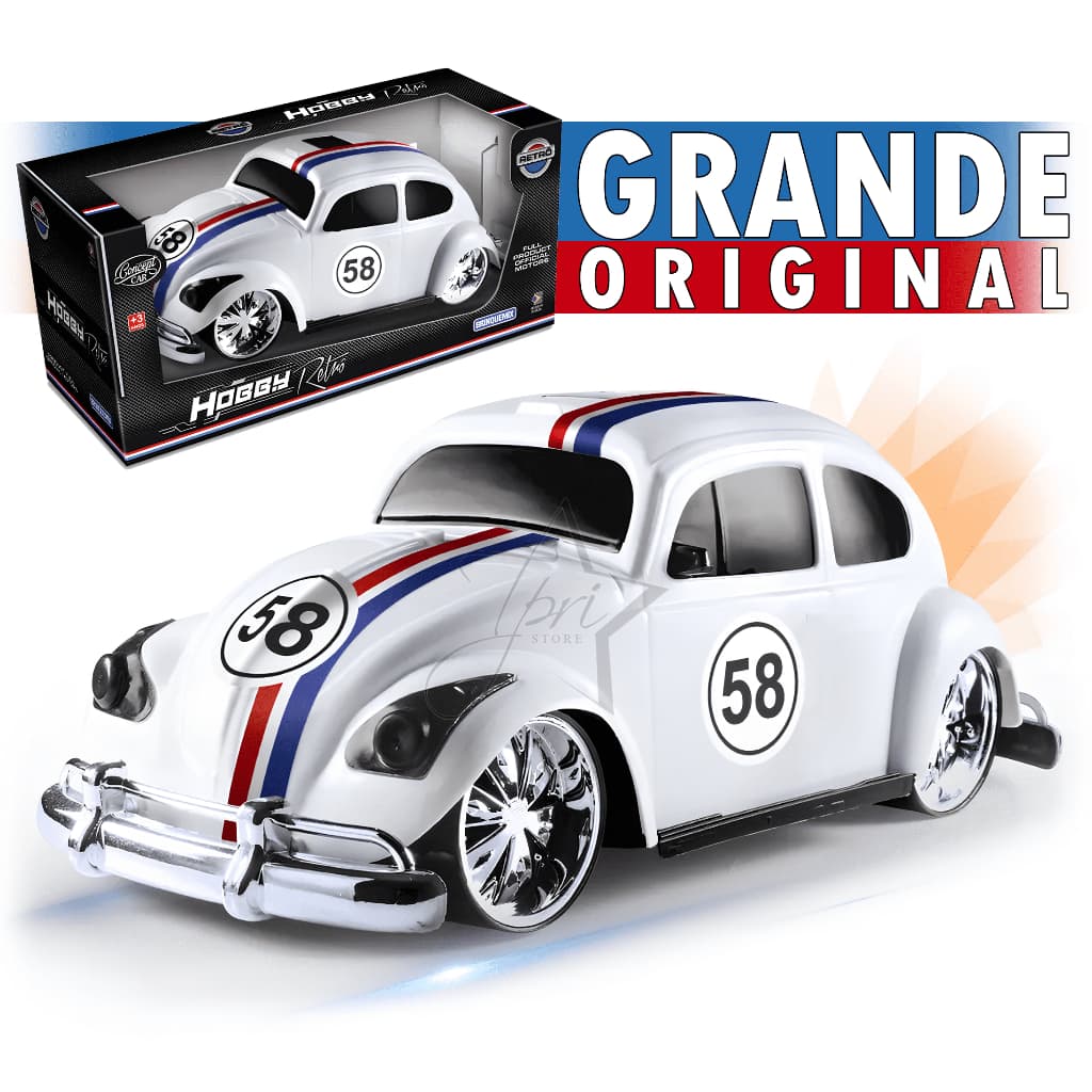 Carrinho Fusca Herbie Brinquedo Infantil Menino Carro Retrô Hobby Miniatura Fusquinha Grande Coleção