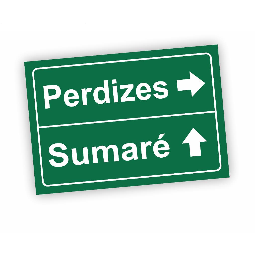 Quadro Placa Decorativa Sumare Perdizes em MDF com fita dupla face