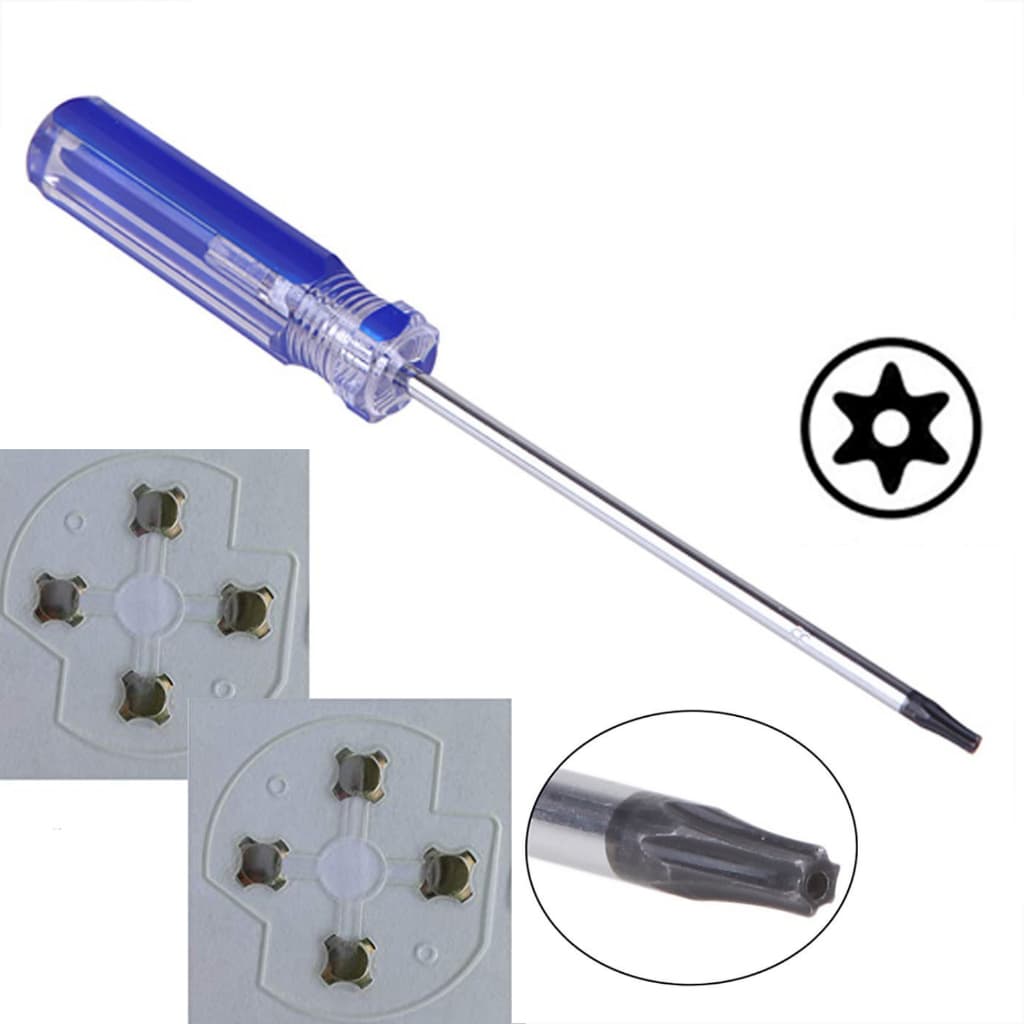 KIT Chave Torx T8 + 2 Películas Condutivas D-Pad direcional p/ controle Xbox One Contato