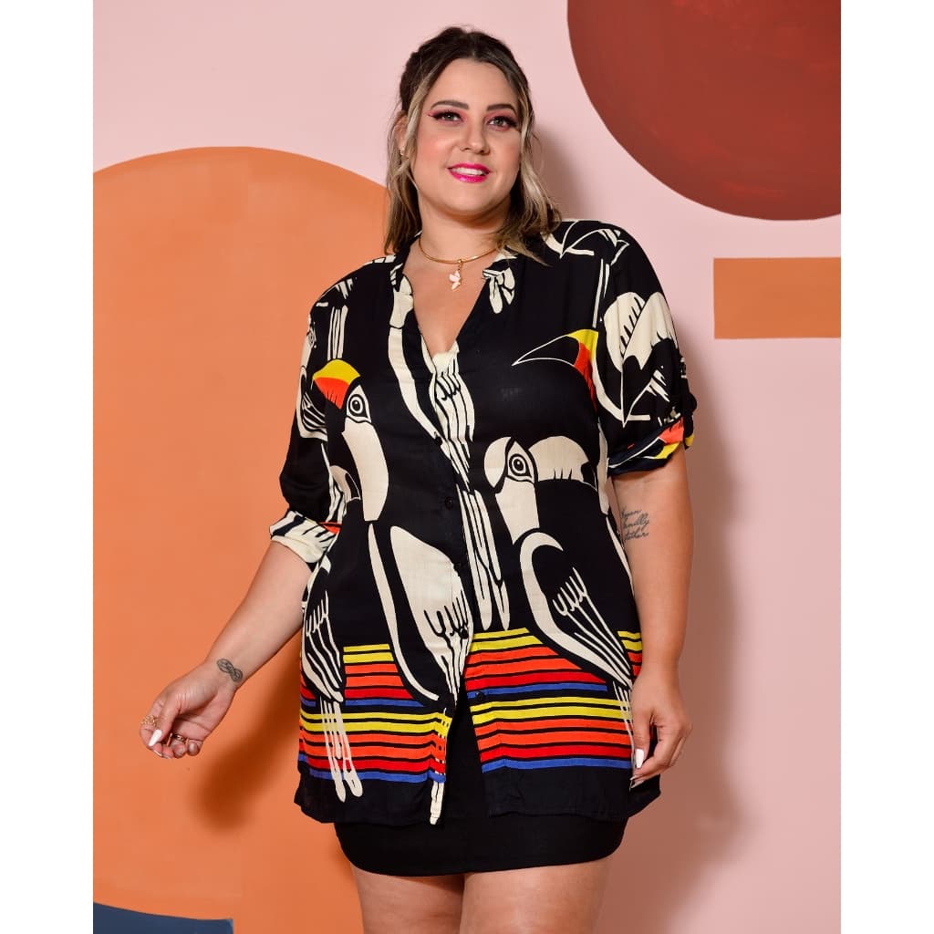 Bata Tunica Indiana Feminina Estampada Moda Chemise 378