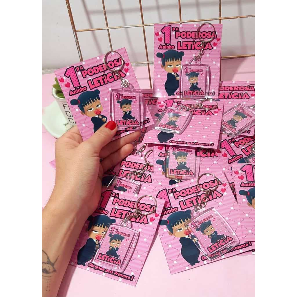 10 Chaveiros 3x4 Lembrancinha Personalizado + Tag + Embalagem