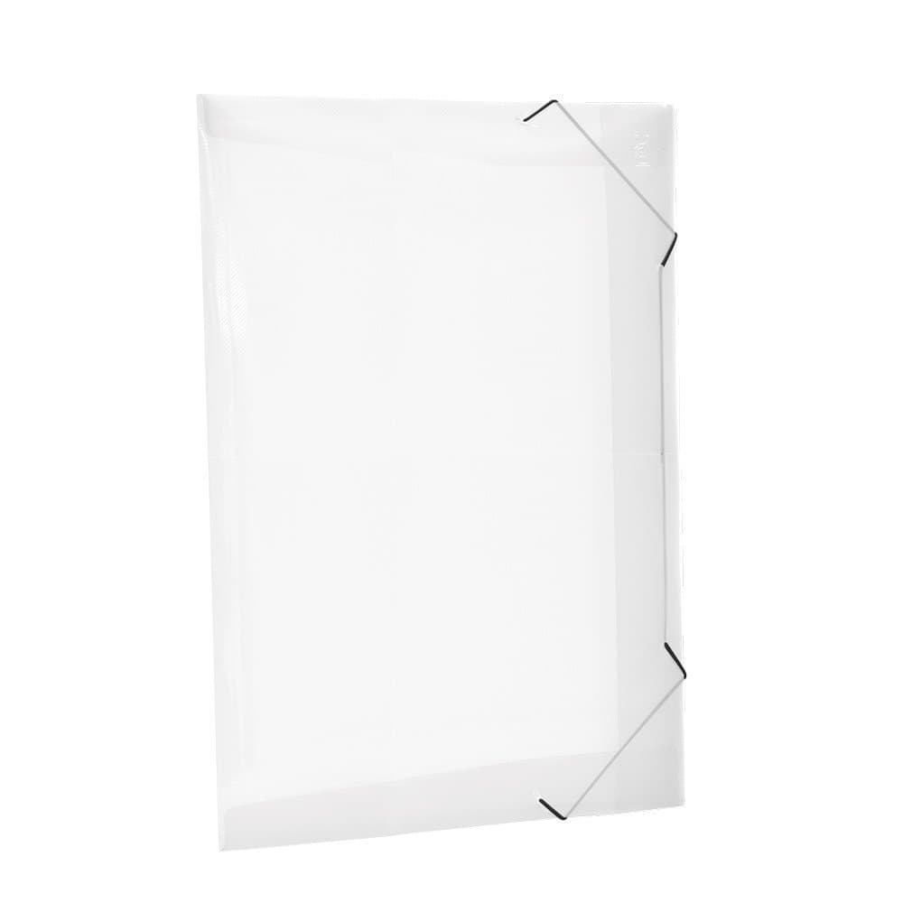 Pasta com Aba e Elástico plástica transparente A3 515mm x 365mm fina 1 unidade Dello