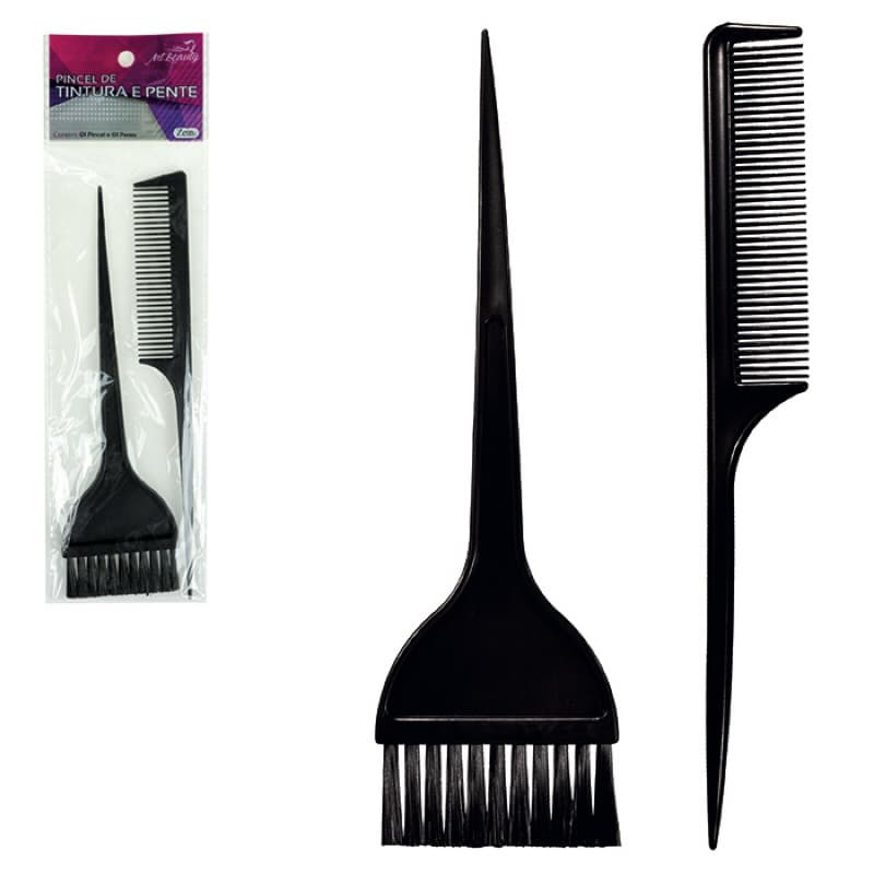 Kit Tintura oara pintura de cabelo 2 Pcs - Pincel E Pente