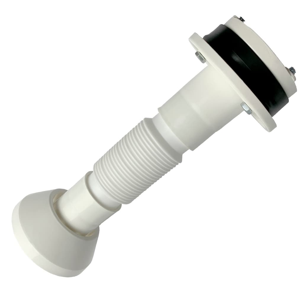 TUBO DE LIGAÇÃO (BRANCO) SANFONADO COM CANOPLA E SPUD MOD. IDEAL STAND