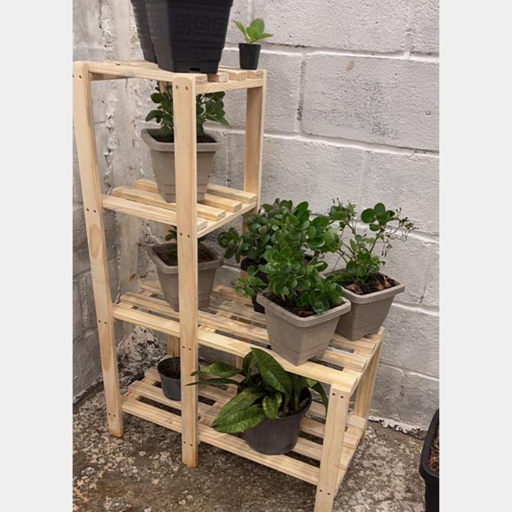 Estante Organizadora Jardim Modular Madeira Pinus Decoração Gabinete Rack Aparador