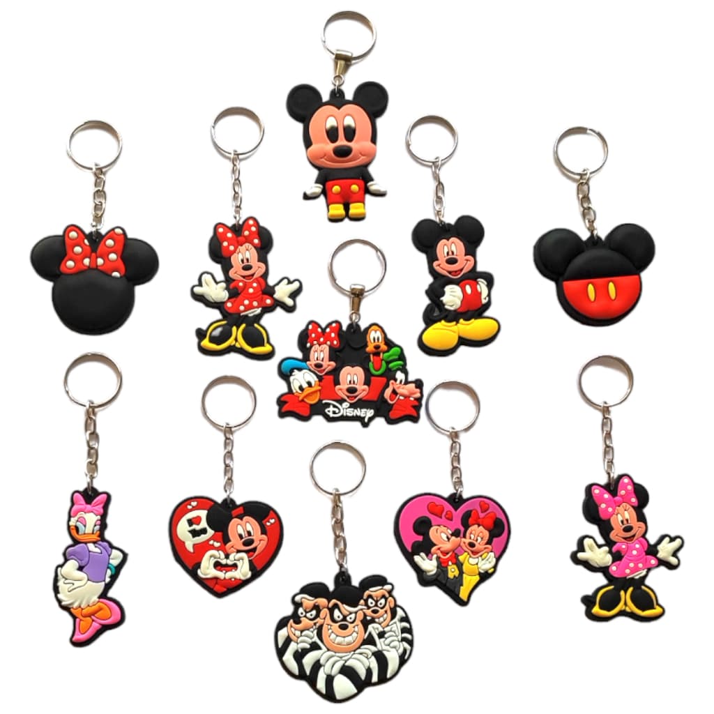 Chaveiros Emborrachado Geek Nerd Personagens Desenhos Animados Disney Mickey Mouse Alta Qualidade Colecionável