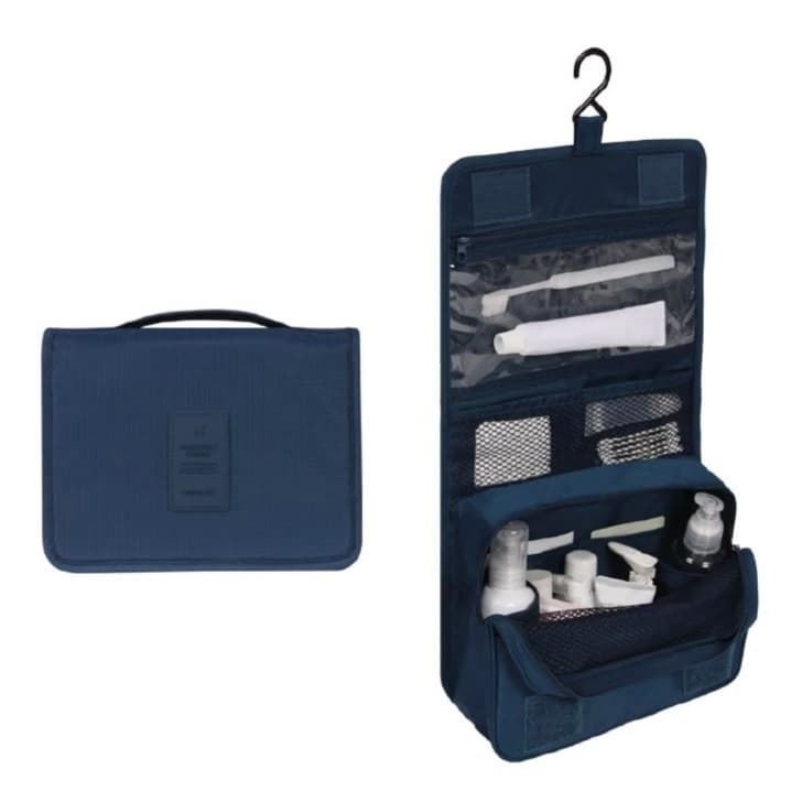 Necessaire Gancho Organizadora Bolsa Viagem Higiene Pessoal Com Divisória Cabide Gancho