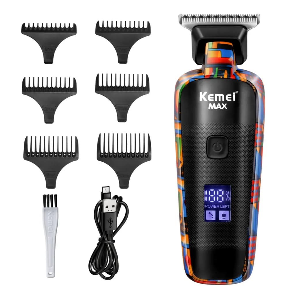 Máquina De Cabelo e Barba Kemei MAX-5090 Para Homens Profissional Máquina