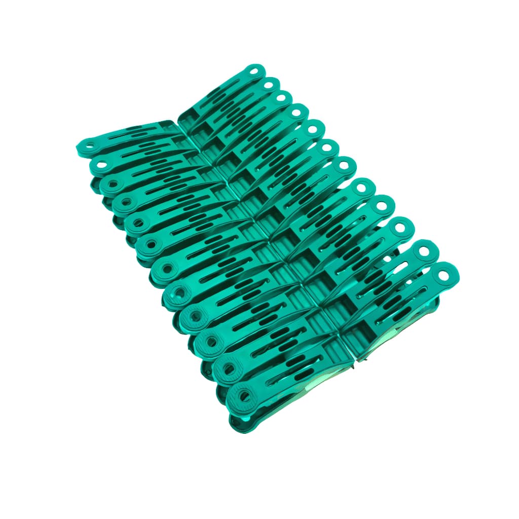 Kit Prendedores VERDE Plástico Grampos de Roupas Varal Pregadores Resistente