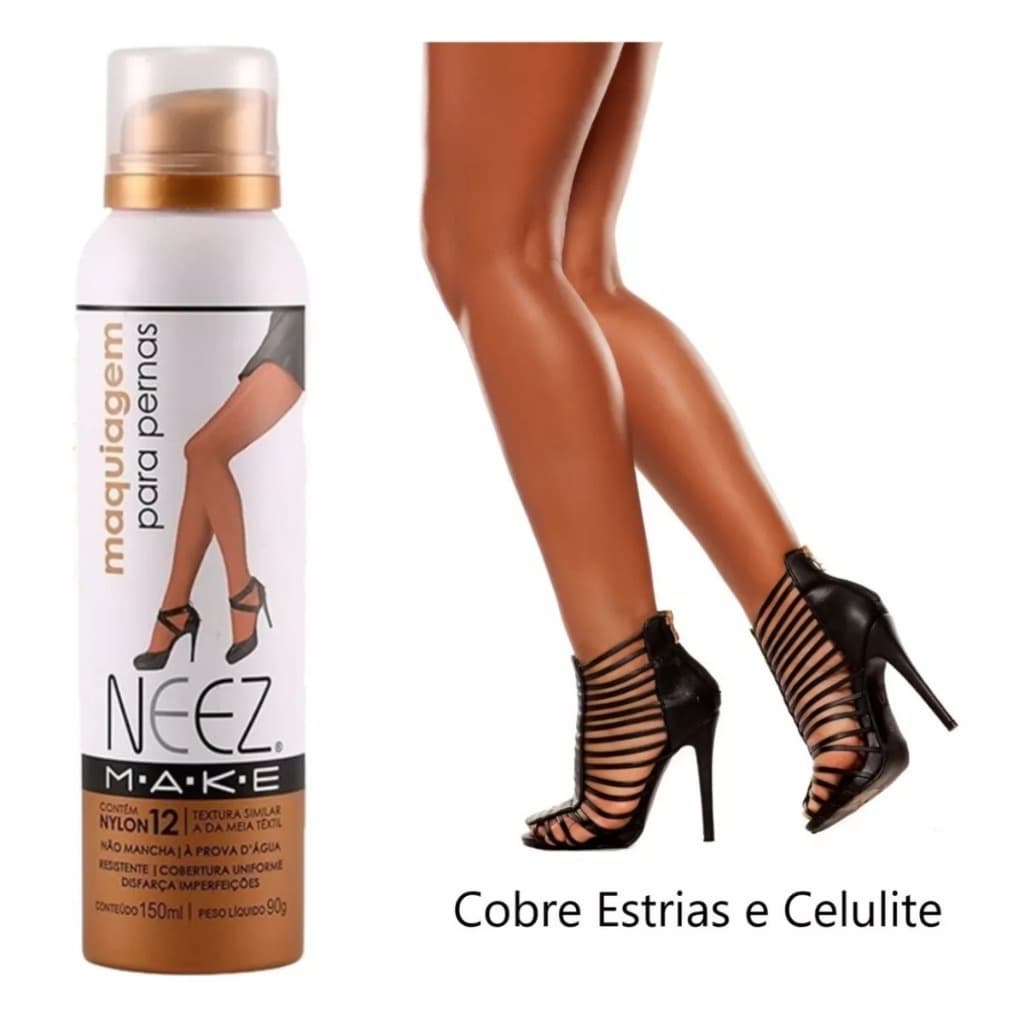 Spray Maquiagem De Perna Resistente A Água Esconde E Celulite Estrias e Tatuagem Neez 150ml