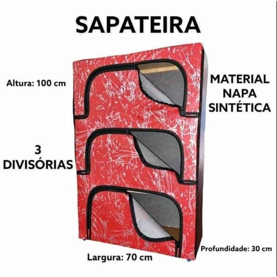 Sapateira Resistente de Napa Organizadora de Roupas Sapatos, livros, objetos e etc. Durabilidade para sua casa COZINHA
