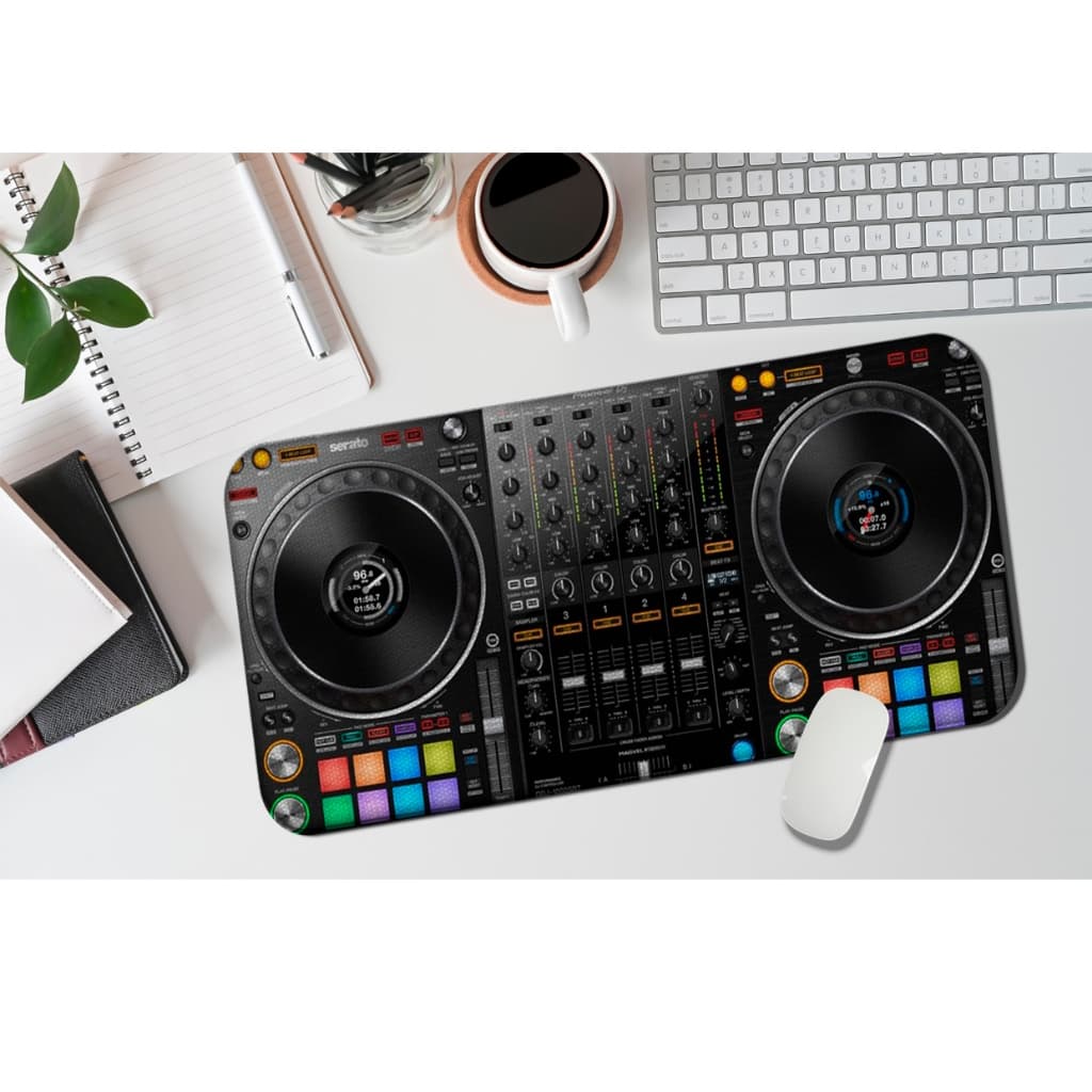 MousePad Grande Mesa Dj 60x30cm com Borda Costurada