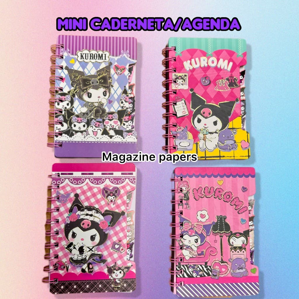 Caderneta/Agenda/ Mini Caderno Caderninho Sanrio Kuromi escolar escritorio- Unidade