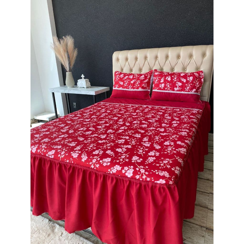 Colcha Estampada Casal Floral Com 2 Fronhas Diversas Oxford Atacado Revenda Promoção