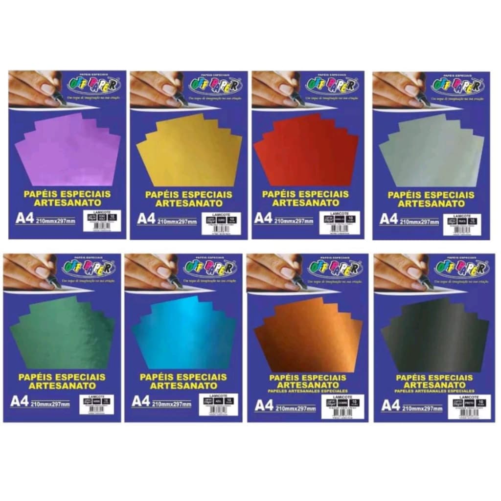 Papel Lamicote A4 1 Face 250g 10 Folhas - OFF PAPER