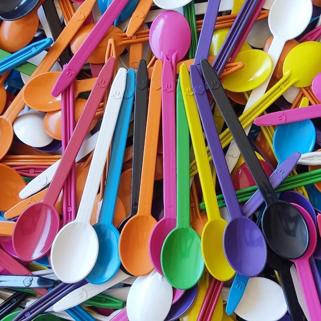2000 Colheres Descartável 15 cm Reforçado Para Açaí Sorevete Gelato