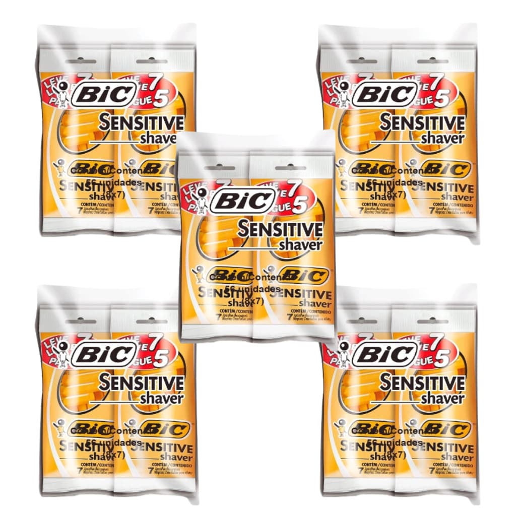 Aparelho De Barbear Bic Amarelo KIT 280 UNIDADES