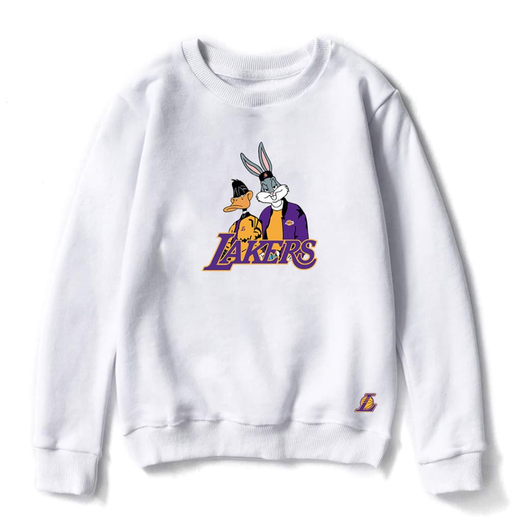 Moletom em Algodão Blusa de Frio Pernalonga Lakers