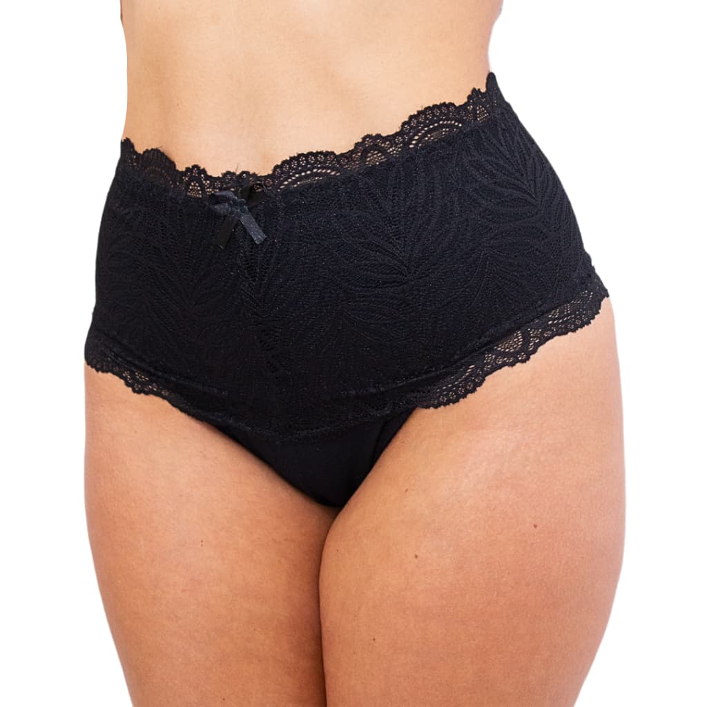 Kit 5 Calcinha Cinta Renda Modeladora Pós Parto Cintura Alta de Algodão Calcinha Cós Alto Plus Size