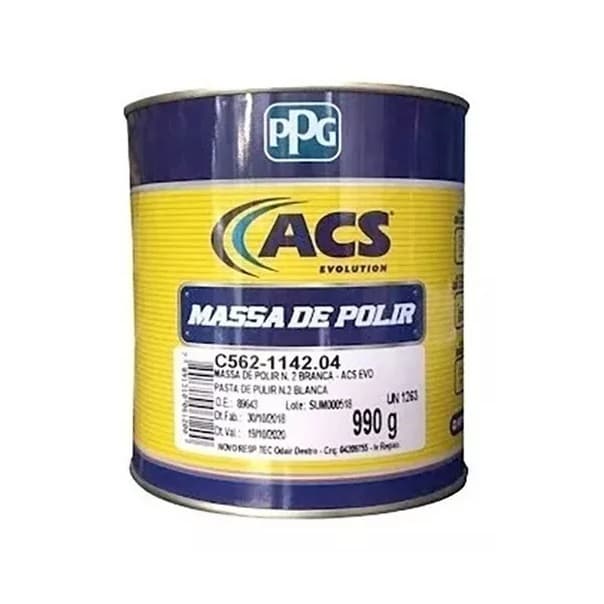 Massa De Polir Coral Acs Ppg N° 2 990g - Autocolor