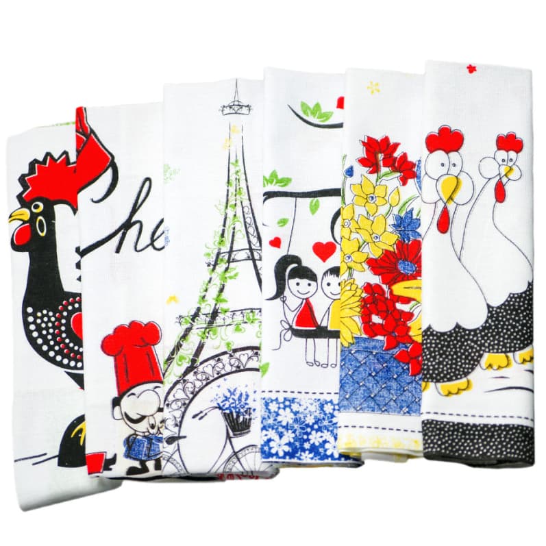 Kit 6 un Pano Estampado 67cm x 43cm Atlanta Ober 100% Algodão