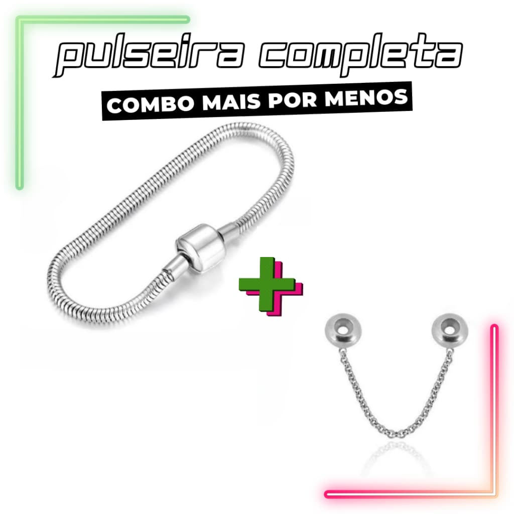 Kit Pulseira e Trava de Segurança Aço Inox 316L